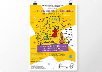 Affiche tournoi d’échecs